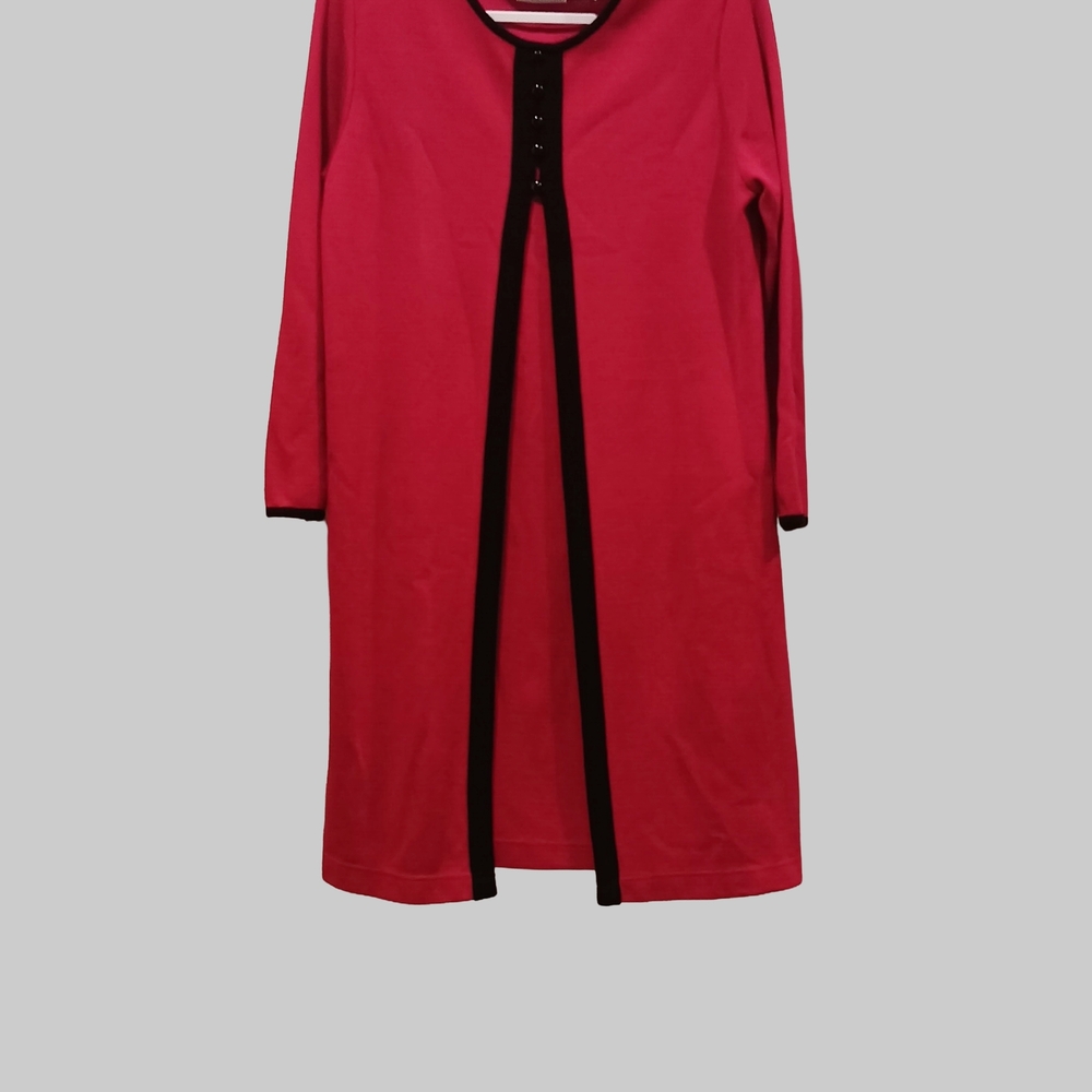 Kathie Lee Red Layered Midi Dress